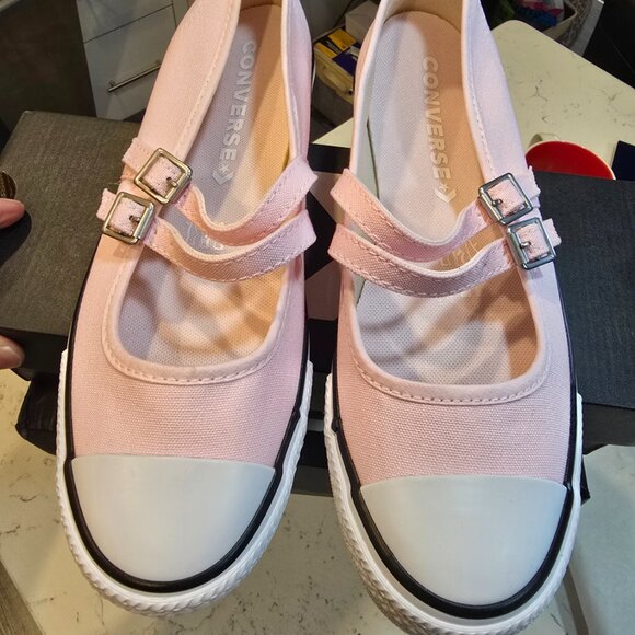 Woman's Shoes Converse Chuck Taylor All Star Dainty Mary Jane Ballet Pink SZ 7.5 - Picture 4 of 13